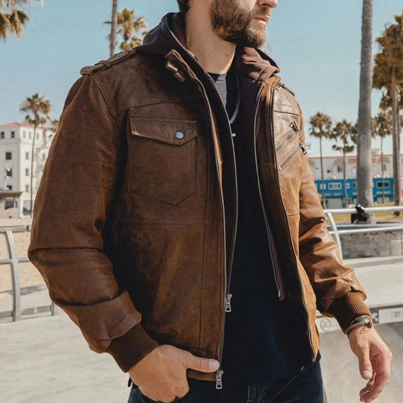 CHAQUETA LONDON - CUERO GENUINO (VELLONI)