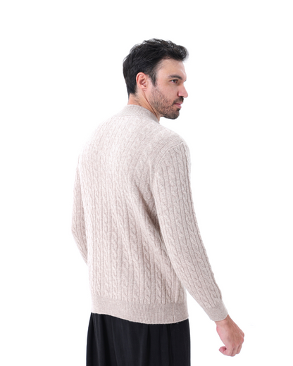 Jersey de Media Cremallera Tejido en 100% Cachemir