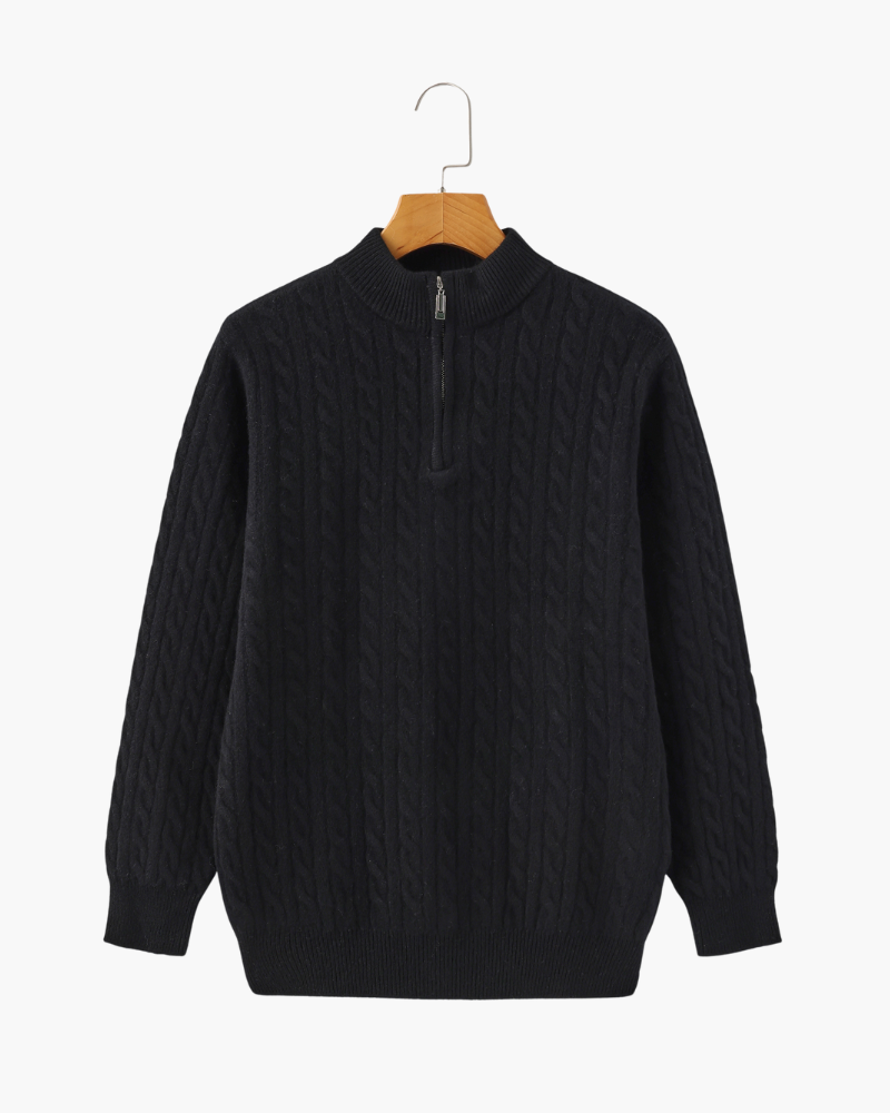 Jersey de Media Cremallera Tejido en 100% Cachemir