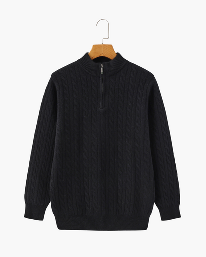 Jersey de Media Cremallera Tejido en 100% Cachemir
