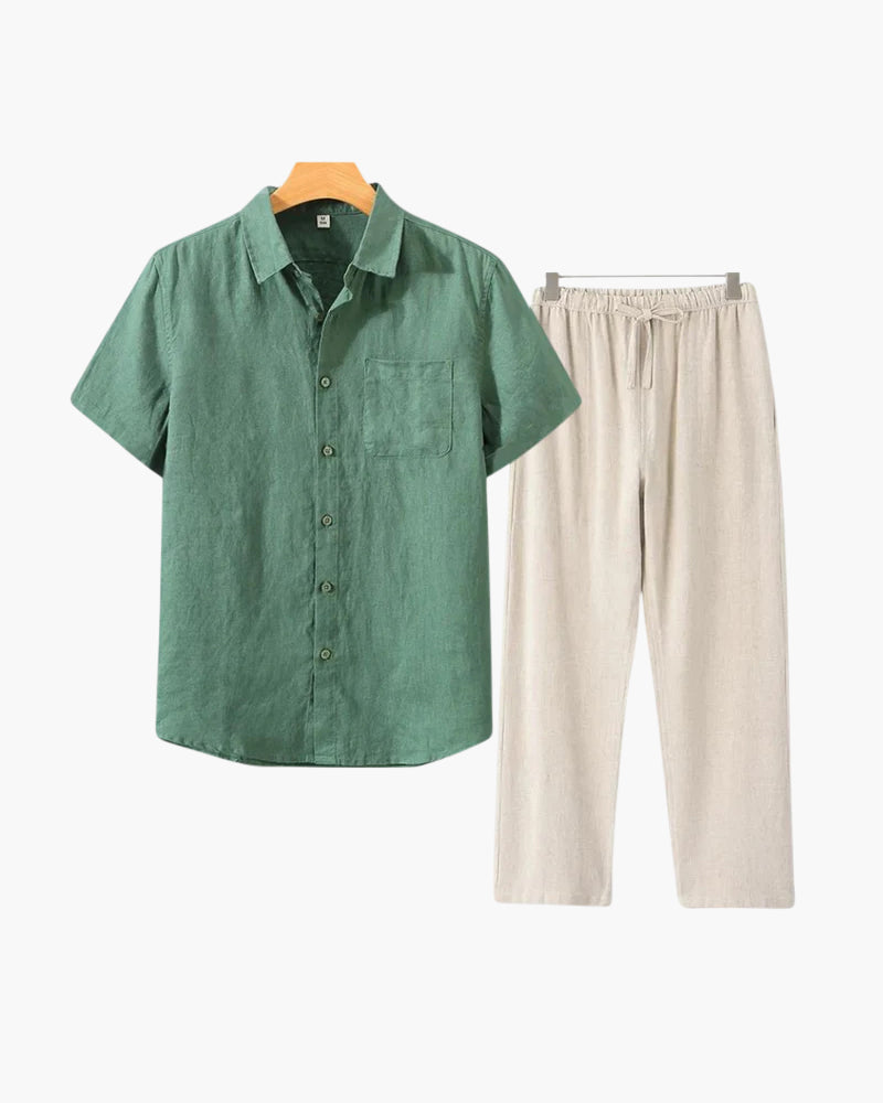 Conjunto Old Money de Lino (Manga Corta)