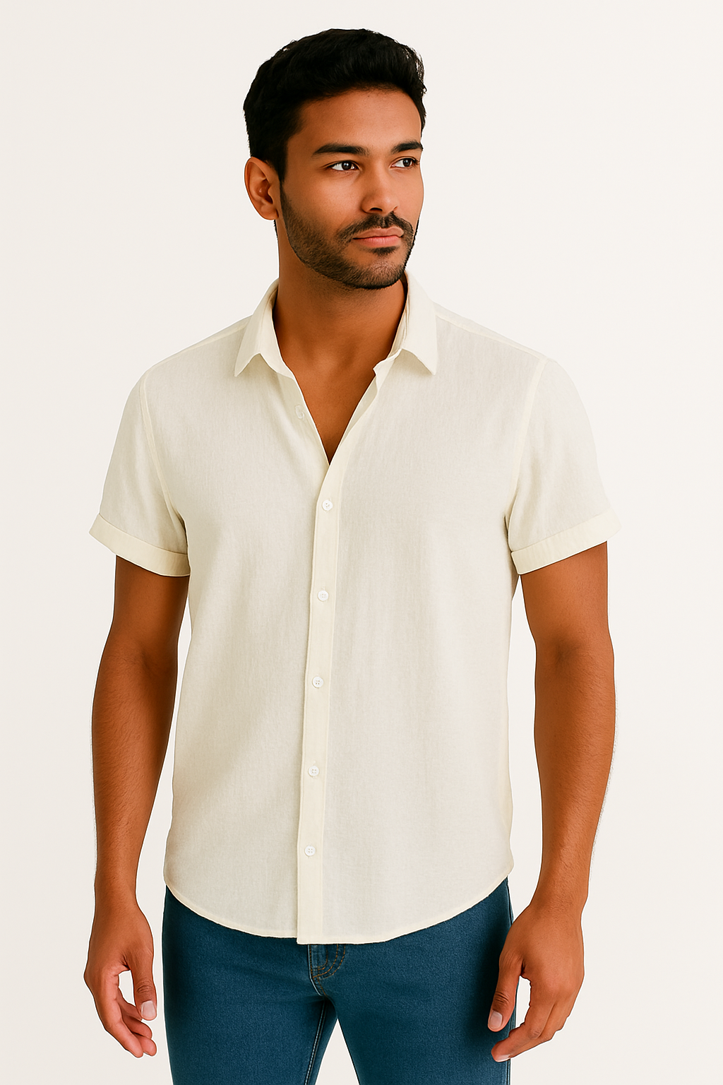 Camisa Elegante de Manga Corta Sartory