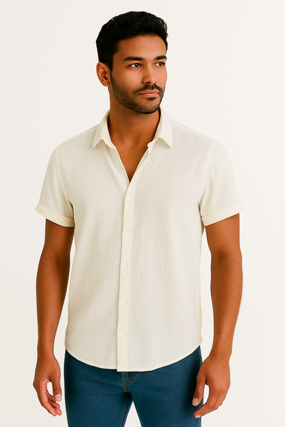 Camisa Elegante de Manga Corta Sartory