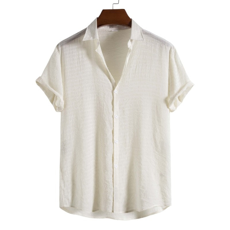 Camisa Elegante de Manga Corta Sartory